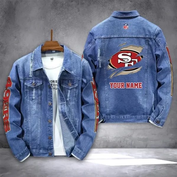 San Francisco 49ers Personalized New Denim Jacket DJ00021