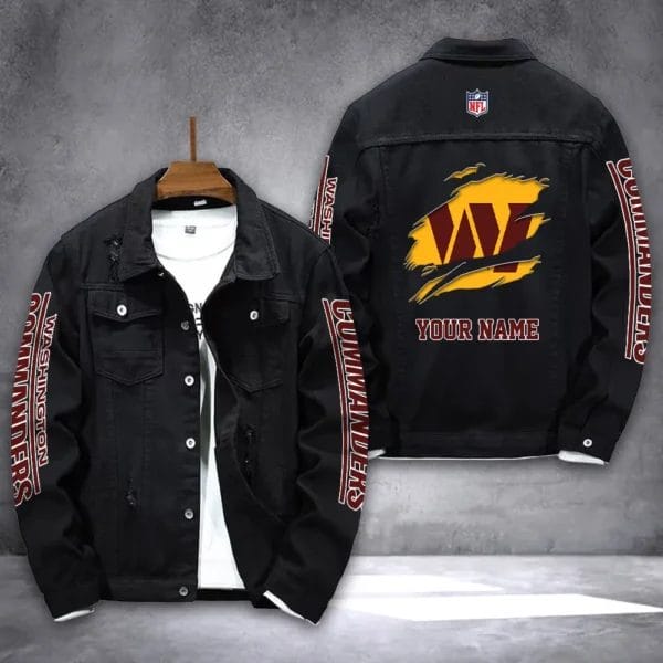 Washington Commanders Personalized New Denim Jacket DJ00022 - Image 2