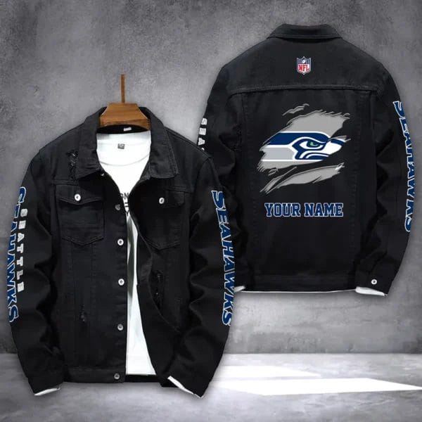 Seattle Seahawks Personalized New Denim Jacket DJ00030 - Image 2