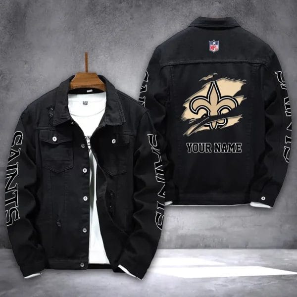 New Orleans Saints Personalized New Denim Jacket DJ00031 - Image 2
