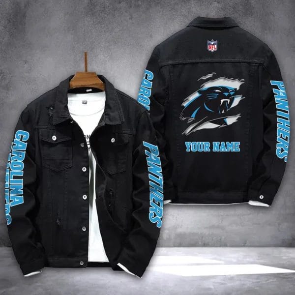 Carolina Panthers Personalized New Denim Jacket DJ00032 - Image 2