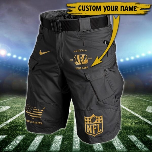 Cincinnati Bengals Limited Edition Front Pockets Men Shorts - Belt Not Included AMCFPMS000064 - Image 2