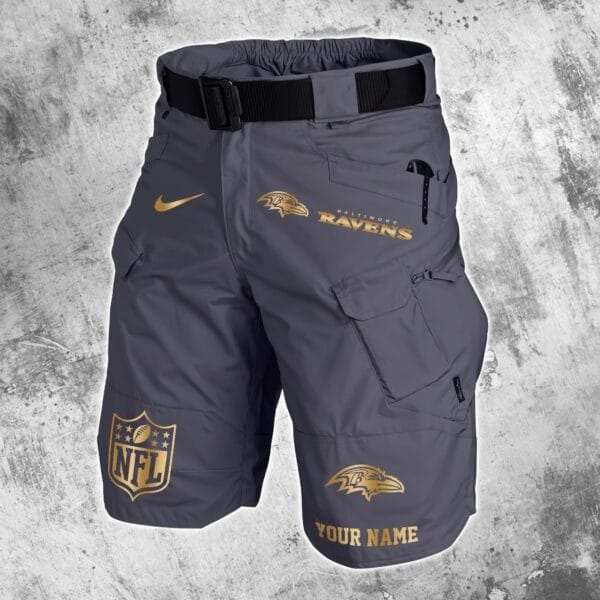 Baltimore Ravens Limited Edition Front Pockets Men Shorts - Belt Not Included AMCFPMS000035 - Image 5