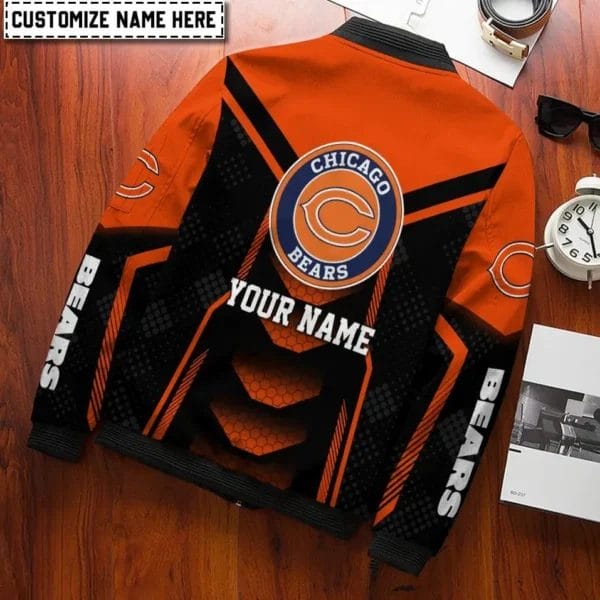 Chicago Bears Personalized Bomber Jacket AZCBJ160 - Image 3