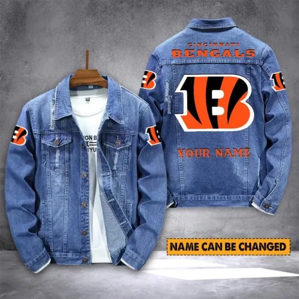 Cincinnati Bengals Personalized New Denim Jacket S9DJ024