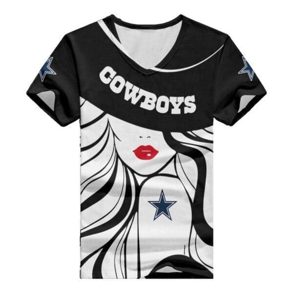 Dallas Cowboys Personalized Summer V-neck Women T-shirt 148 - Image 5