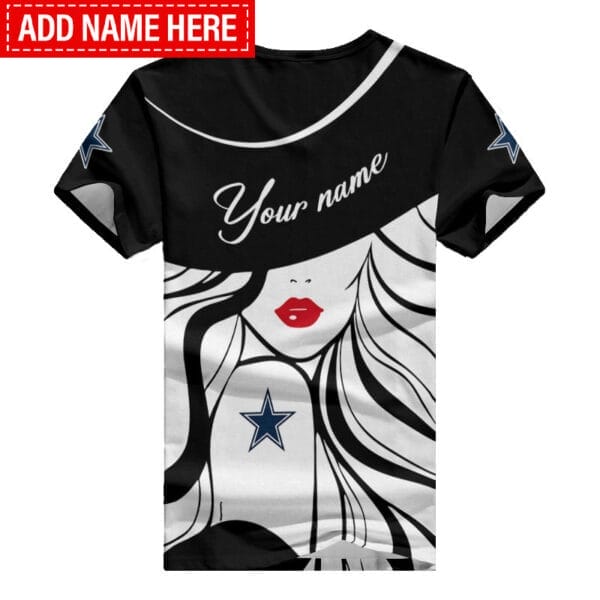 Dallas Cowboys Personalized Summer V-neck Women T-shirt 148 - Image 6