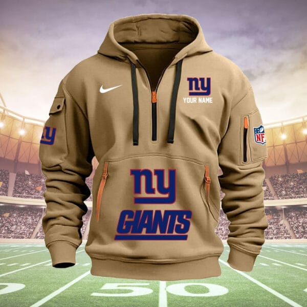 New York Giants New Personalized Quarter Zip Hoodie Limited Edition AMACOQZH000001 - Image 3
