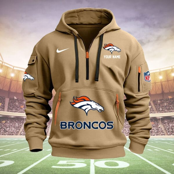 Denver Broncos New Personalized Quarter Zip Hoodie Limited Edition AMACOQZH000009 - Image 3