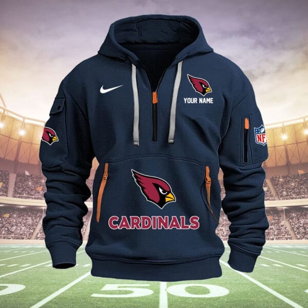 Arizona Cardinals New Personalized Quarter Zip Hoodie Limited Edition AMACOQZH000011 - Image 2
