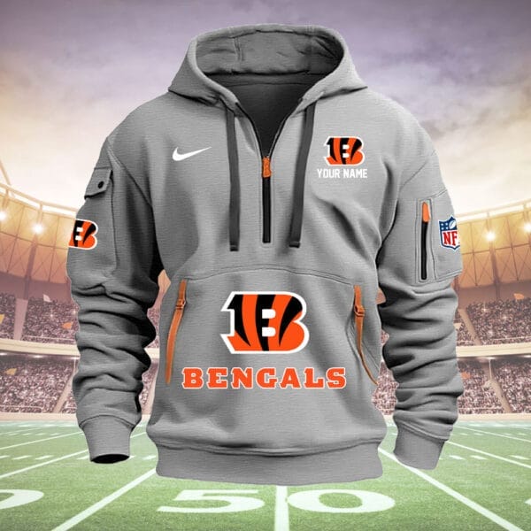 Cincinnati Bengals New Personalized Quarter Zip Hoodie Limited Edition AMACOQZH000006 - Image 4