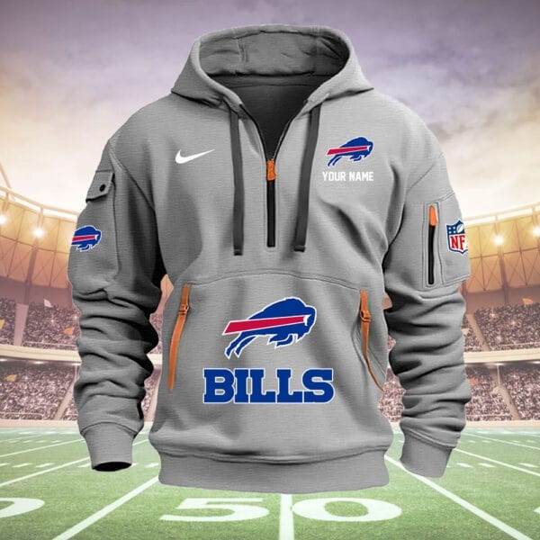 Buffalo Bills New Personalized Quarter Zip Hoodie Limited Edition AMACOQZH000024 - Image 4