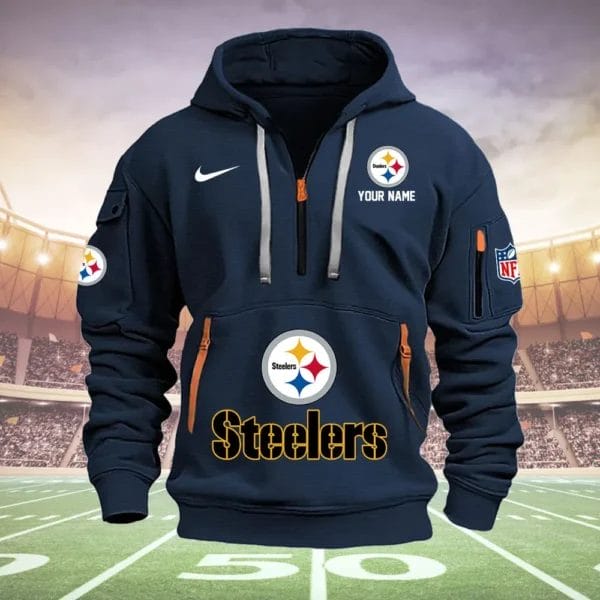 Pittsburgh Steelers New Personalized Quarter Zip Hoodie Limited Edition AMACOQZH000008 - Image 2