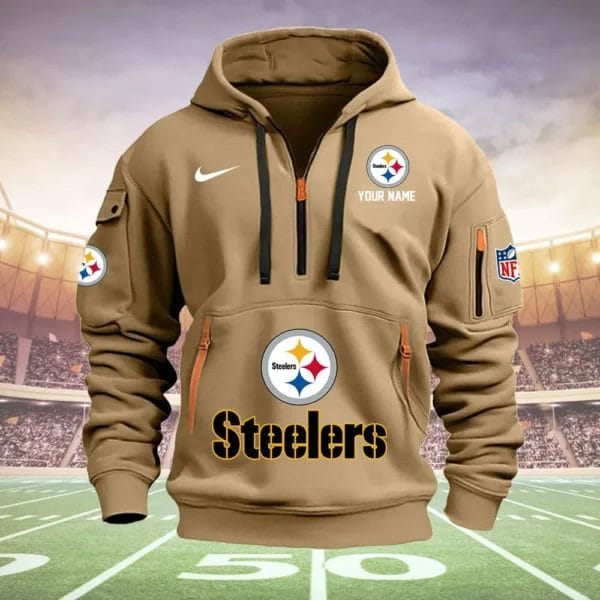 Pittsburgh Steelers New Personalized Quarter Zip Hoodie Limited Edition AMACOQZH000008 - Image 3