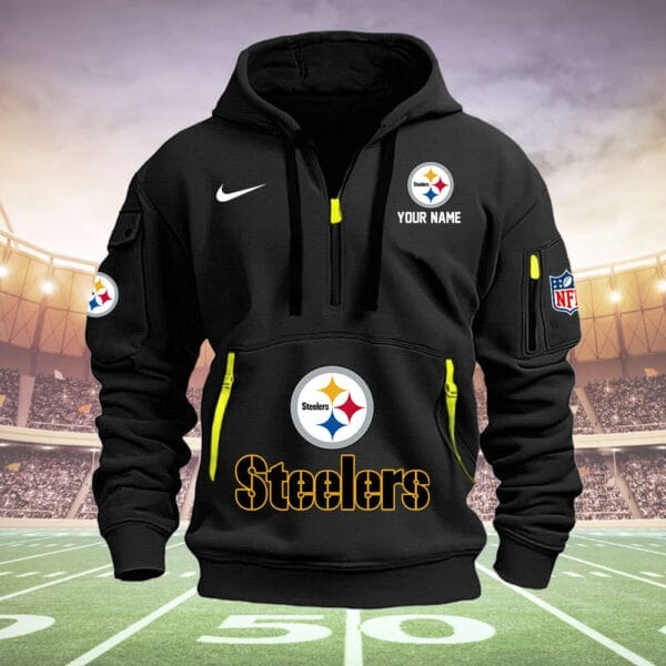 Pittsburgh Steelers New Personalized Quarter Zip Hoodie Limited Edition AMACOQZH000008