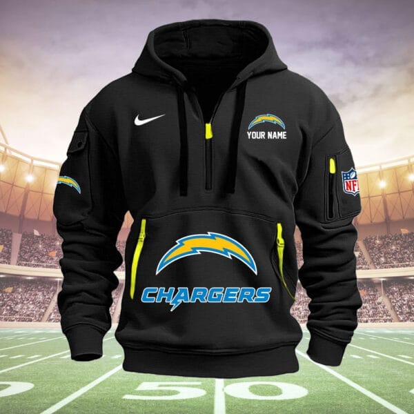 Los Angeles Chargers New Personalized Quarter Zip Hoodie Limited Edition AMACOQZH000019