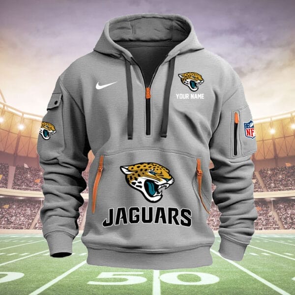 Jacksonville Jaguars New Personalized Quarter Zip Hoodie Limited Edition AMACOQZH000012 - Image 4