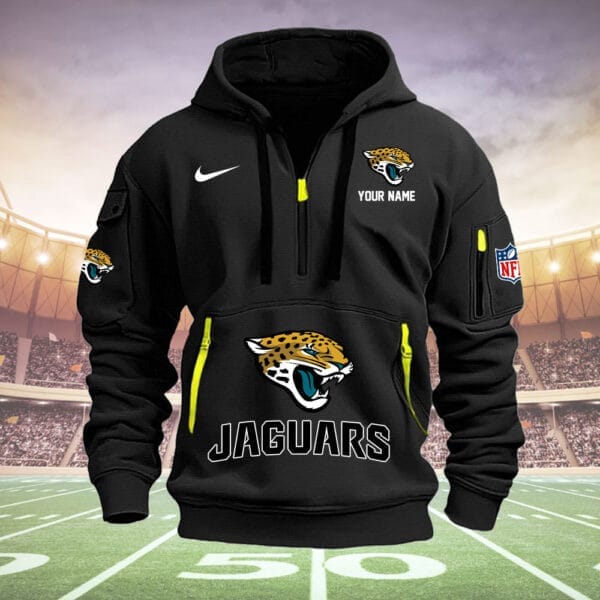 Jacksonville Jaguars New Personalized Quarter Zip Hoodie Limited Edition AMACOQZH000012