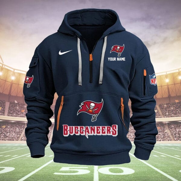 Tampa Bay Buccaneers New Personalized Quarter Zip Hoodie Limited Edition AMACOQZH000007 - Image 2