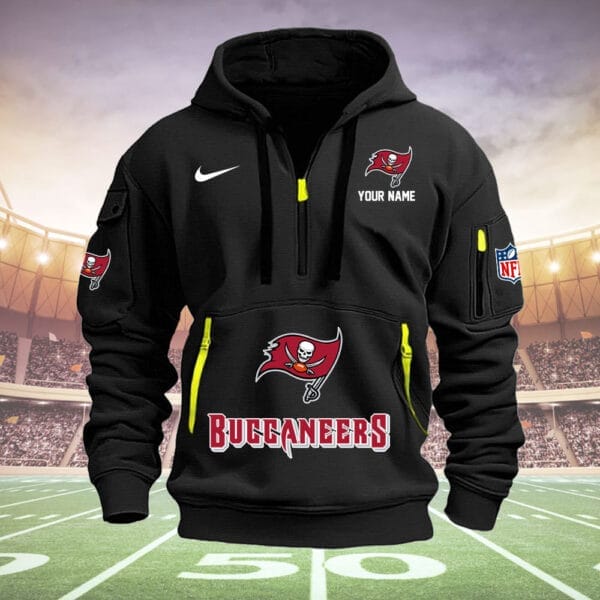 Tampa Bay Buccaneers New Personalized Quarter Zip Hoodie Limited Edition AMACOQZH000007