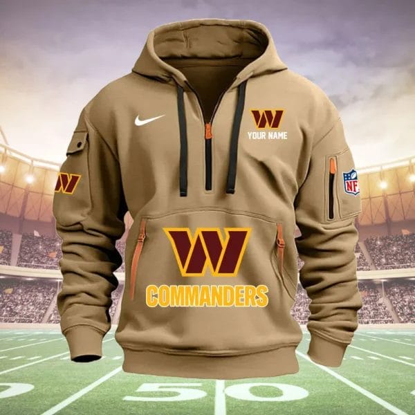 Washington Commanders New Personalized Quarter Zip Hoodie Limited Edition AMACOQZH000031 - Image 3