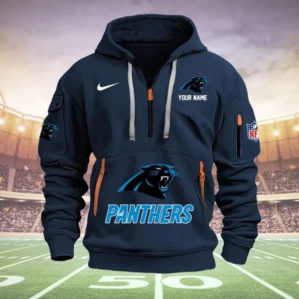 Carolina Panthers New Personalized Quarter Zip Hoodie Limited Edition AMACOQZH000030 - Image 2