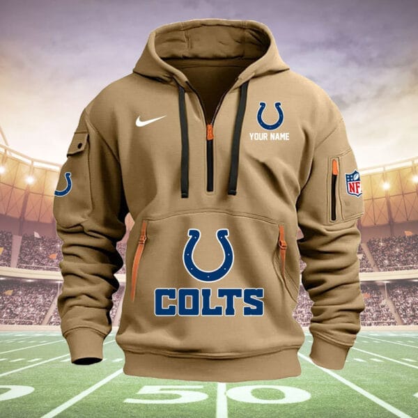 Indianapolis Colts New Personalized Quarter Zip Hoodie Limited Edition AMACOQZH000026 - Image 3