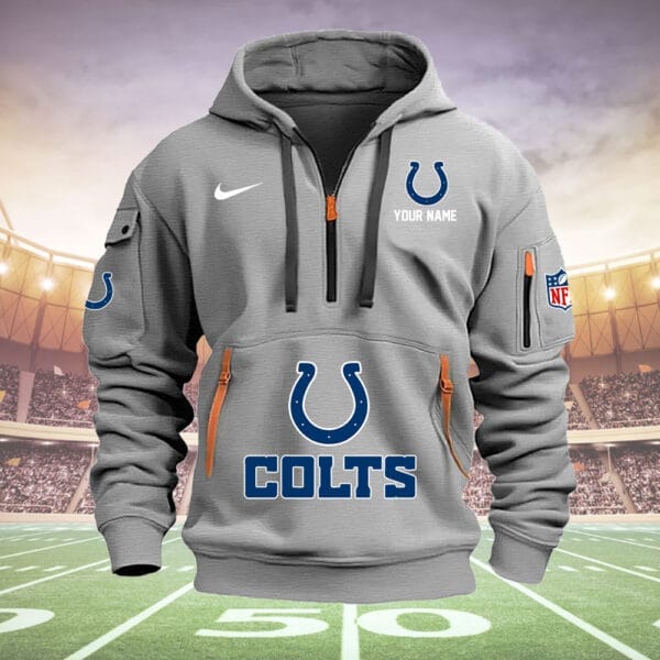 Indianapolis Colts New Personalized Quarter Zip Hoodie Limited Edition AMACOQZH000026 - Image 4
