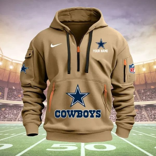 Dallas Cowboys New Personalized Quarter Zip Hoodie Limited Edition AMACOQZH000025 - Image 3