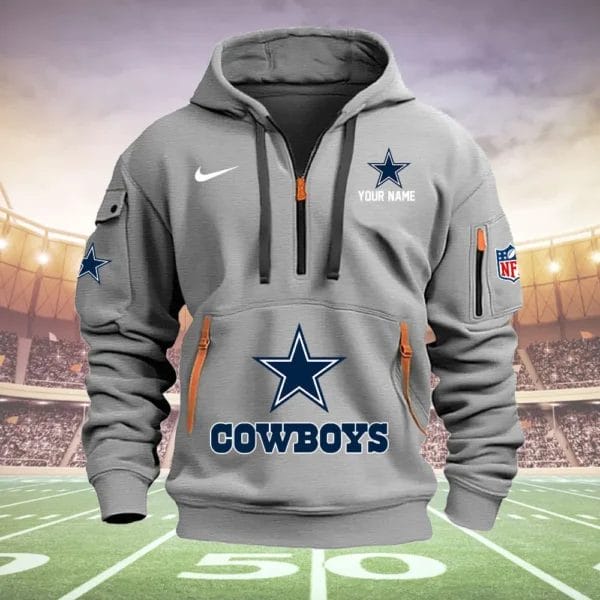Dallas Cowboys New Personalized Quarter Zip Hoodie Limited Edition AMACOQZH000025 - Image 4