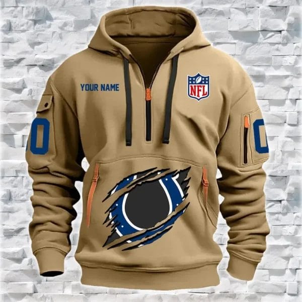 Indianapolis Colts New Personalized Quarter Zip Hoodie Limited Edition AMACO02