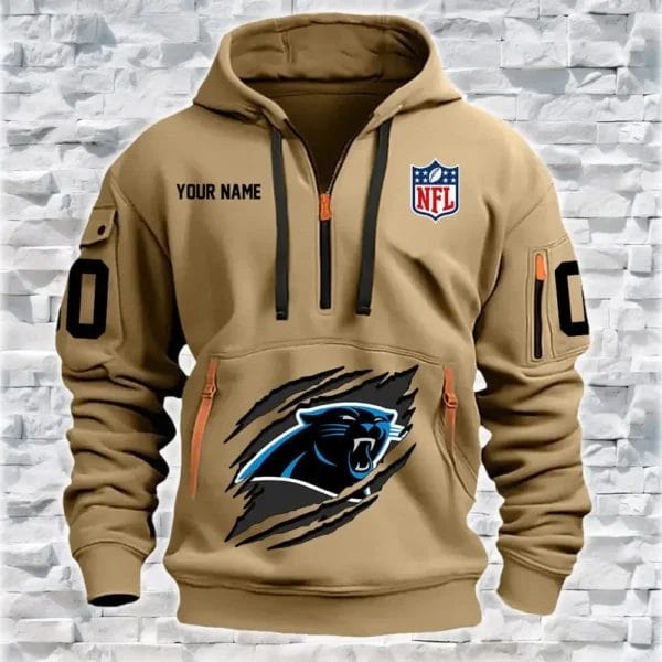 Carolina Panthers New Personalized Quarter Zip Hoodie Limited Edition AMACO001
