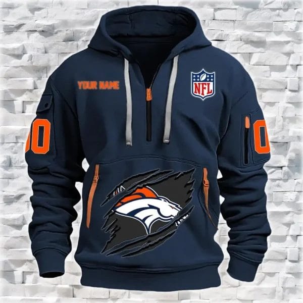Denver Broncos New Personalized Quarter Zip Hoodie Limited Edition AMACO003 - Image 4