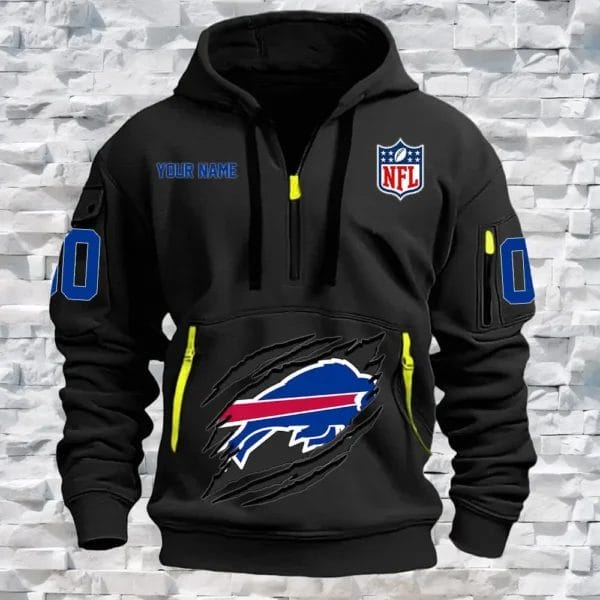 Buffalo Bills New Personalized Quarter Zip Hoodie Limited Edition AMACO009 - Image 2