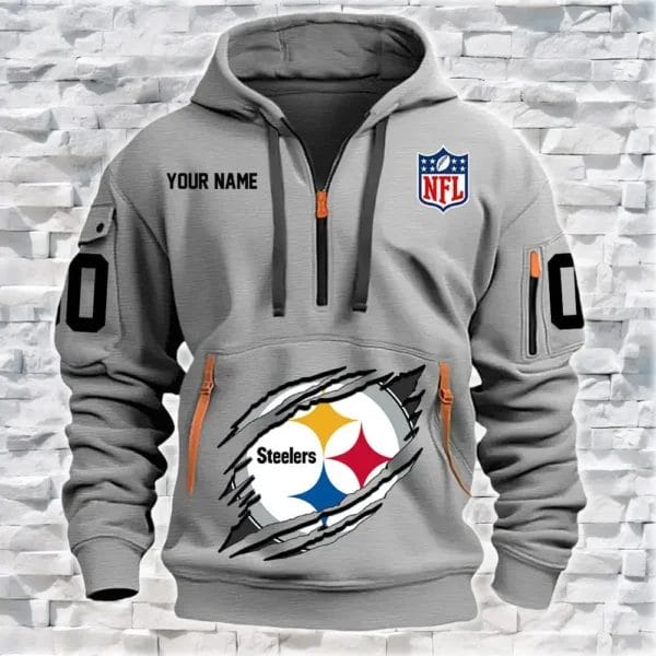 Pittsburgh Steelers New Personalized Quarter Zip Hoodie Limited Edition AMACO012 - Image 4