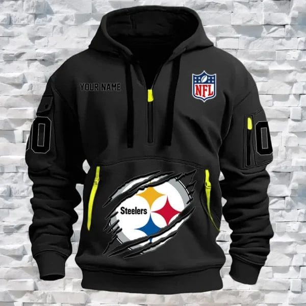 Pittsburgh Steelers New Personalized Quarter Zip Hoodie Limited Edition AMACO012 - Image 3