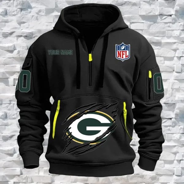 Green Bay Packers New Personalized Quarter Zip Hoodie Limited Edition AMACO11 - Image 3