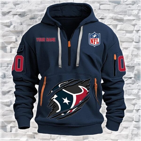 Houston Texans New Personalized Quarter Zip Hoodie Limited Edition AMACO16 - Image 4