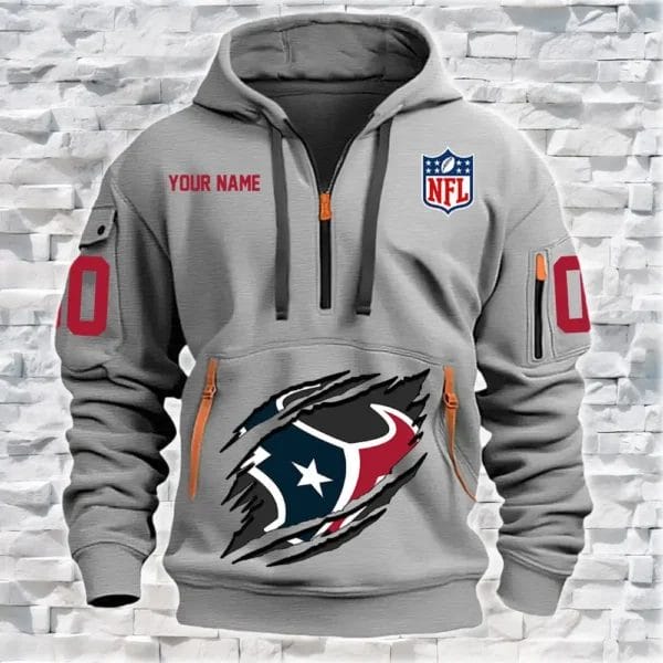 Houston Texans New Personalized Quarter Zip Hoodie Limited Edition AMACO16 - Image 3