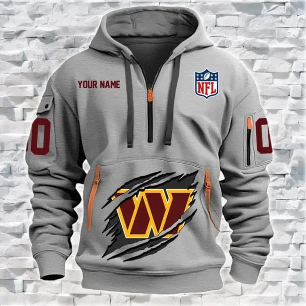 Washington Commanders New Personalized Quarter Zip Hoodie Limited Edition AMACO19 - Image 3
