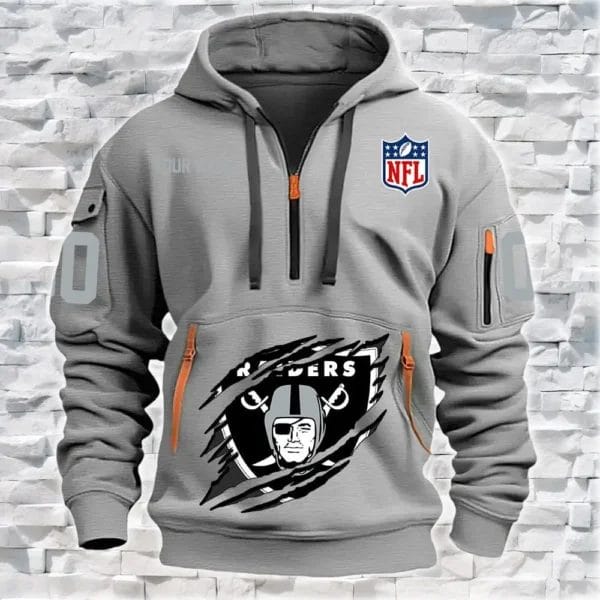 Las Vegas Raiders New Personalized Quarter Zip Hoodie Limited Edition AMACO28 - Image 3