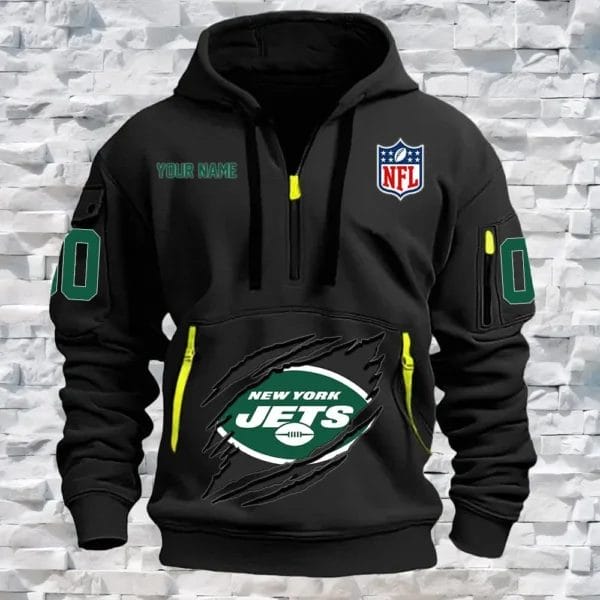 New York Jets New Personalized Quarter Zip Hoodie Limited Edition AMACO25 - Image 4