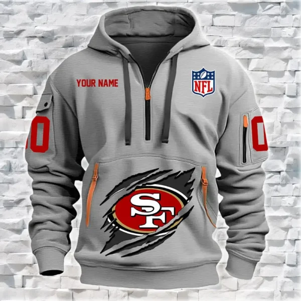 San Francisco 49ers New Personalized Quarter Zip Hoodie Limited Edition AMACO26 - Image 3