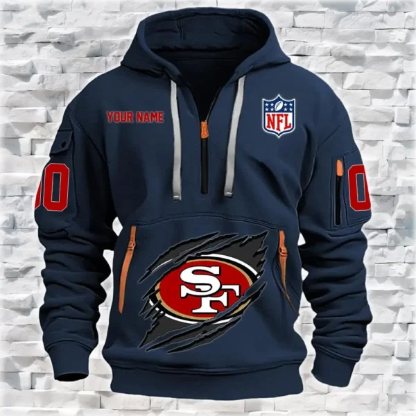 San Francisco 49ers New Personalized Quarter Zip Hoodie Limited Edition AMACO26 - Image 4
