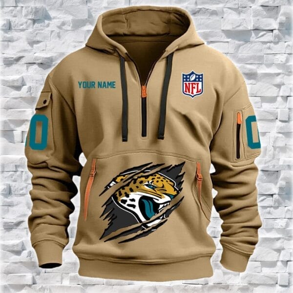 Jacksonville Jaguars New Personalized Quarter Zip Hoodie Limited Edition AMACO027