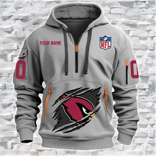 Arizona Cardinals New Personalized Quarter Zip Hoodie Limited Edition AMACO030 - Image 2