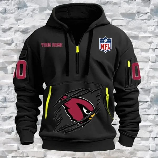 Arizona Cardinals New Personalized Quarter Zip Hoodie Limited Edition AMACO030 - Image 4