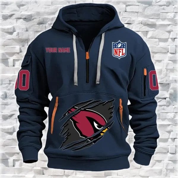 Arizona Cardinals New Personalized Quarter Zip Hoodie Limited Edition AMACO030 - Image 3