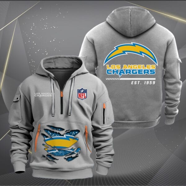 Los Angeles Chargers New Personalized Quarter Zip Hoodie Limited Edition AMACOQZH000112