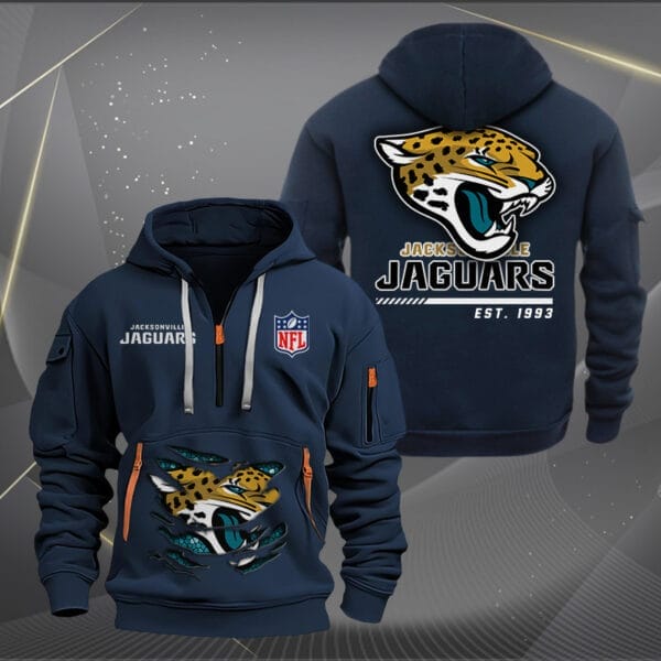 Jacksonville Jaguars New Personalized Quarter Zip Hoodie Limited Edition AMACOQZH000109 - Image 2